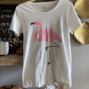 JCrew flamingo Collector Tee, Size‎ S